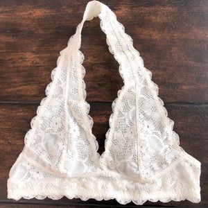 Free People Lace Halter Bralette